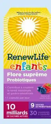 Avril RENEW LIFE probiotiques flore suprême offer