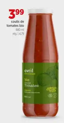 Avril Coulis de tomates bio offer