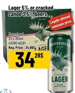 Mayrand Moosehead Cracked Canoe Beers 355 ml x24 offer