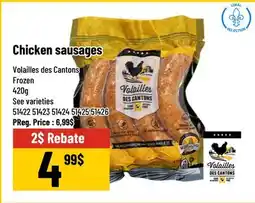 Mayrand Herbs Chicken Sausage 420 g Volailles des Cantons offer