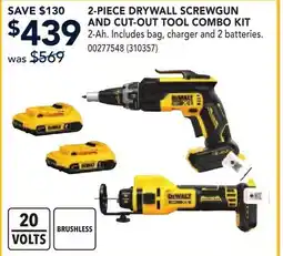 RONA DEWALT 2-PIECE DRYWALL SCREWGUN AND CUT-OUT TOOL COMBO KIT offer