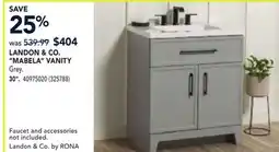RONA 30 LANDON & CO. MABELA VANITY offer