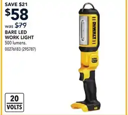 RONA DEWALT BARE LED WORK LIGHT offer