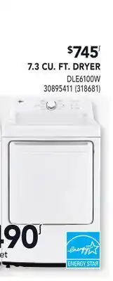 RONA LG 7.3 CU. FT. DRYER offer
