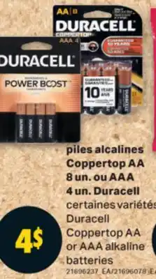 L'Intermarché PILES ALCALINES COPPERTOP AA 8 UN. OU AAA 4 UN. | COPPERTOP AA OR AAA ALKALINE BATTERIES offer