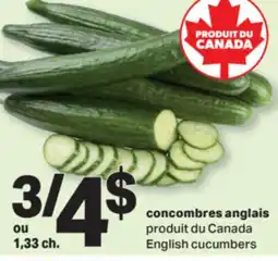L'Intermarché CONCOMBRES ANGLAIS | ENGLISH CUCUMBERS offer