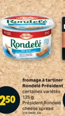 L'Intermarché FROMAGE À TARTINER PRÉSIDENT | PRÉSIDENT CHEESE SPREAD, 125 G offer