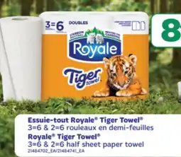 L'Intermarché ESSUIE-TOUT | TIGER TOWEL 3=6 & 2=6 HALF SHEET PAPER TOWEL offer
