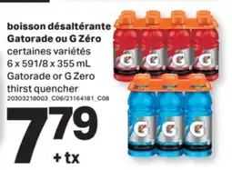 L'Intermarché BOISSON DÉSALTÉRANTE OU G ZÉRO | OR G ZERO THIRST QUENCHER, 6 X 591/8 X 355 ML offer