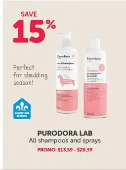 Mondou PURODORA LAB All shampoos and sprays offer
