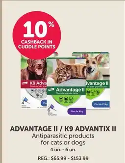Mondou ADVANTAGE II / K9 ADVANTIX II Antiparasitic products for cats or dogs offer