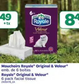 L'Intermarché MOUCHOIRS ORIGINAL & VELOUR EMB., DE 6 BOÎTES | ORIGINAL & VELOUR , 6 PACK FACIAL TISSUE offer
