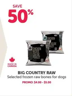 Mondou BIG COUNTRY RAW Selected frozen raw bones for dogs offer