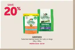 Mondou GREENIES Selected dental treats for cats or dogs offer
