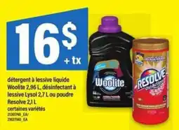 Maxi Woolite, Lysol, Resolve offer