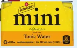 Walmart Schweppers tonic water mini cans offer