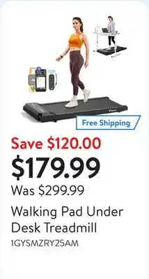 Walmart Walking Pad Under Desk Treadmill offer