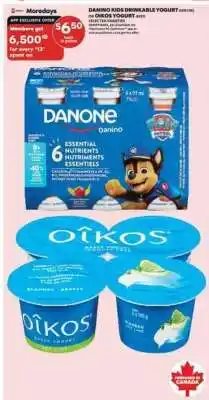 Real Canadian Superstore Danino Kids Drinkable Yogurt & Oikos Yogurt offer