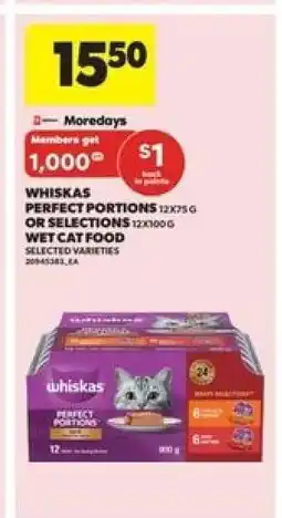 Real Canadian Superstore Whiskas Perfect Portions or Selections Wet Cat Food offer