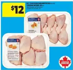 Real Canadian Superstore PC Chicken Drumsticks & Thighs Bone-In offer