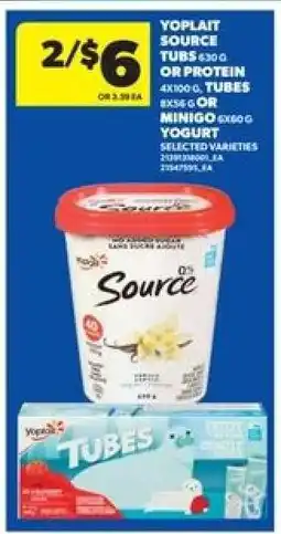 Real Canadian Superstore Yoplait Source, Protein, Tubes, or Minigo Yogurt offer