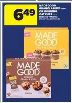 Real Canadian Superstore Made Good Granola Bites or Morning Oat Cups offer