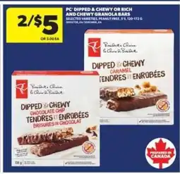 Real Canadian Superstore PC Dipped & Chewy or Rich and Chewy Granola Bars offer