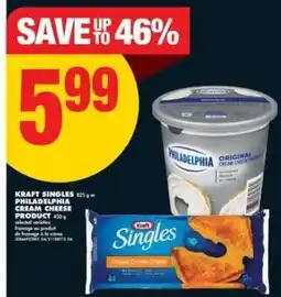No Frills KRAFT Singles or PHILADELPHIA Cream Cheese offer