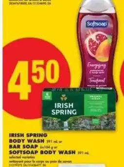 No Frills Irish Spring Body Wash or Bar Soap or Softsoap Body Wash offer