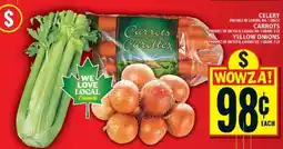 Food Basics Celery, Carrots, Yellow Onions offer