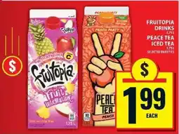 Food Basics Fruitopia Drinks & Peace Tea Iced Tea offer