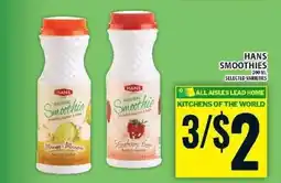 Food Basics HANS Smoothies offer