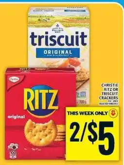 Food Basics CHRISTIE RITZ OR TRISCUIT CRACKERS offer