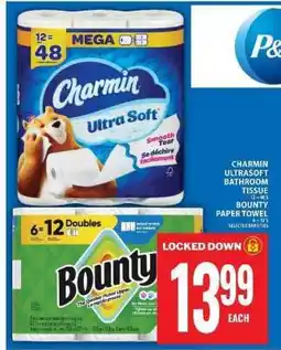 Food Basics Charmin Ultra Soft Bathroom Tissue & Bounty Paper Towel offer