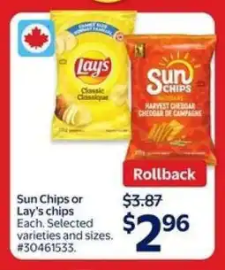 Walmart Sun Chips or Lay's Chips offer