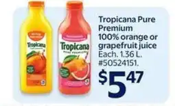 Walmart Tropicana Pure Premium Juice offer