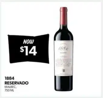 Real Canadian Liquorstore 1884 Reservado Malbec offer