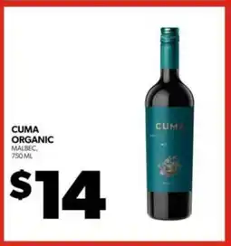 Real Canadian Liquorstore CUMA ORGANIC MALBEC offer
