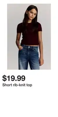 H&M Short rib-knit top offer