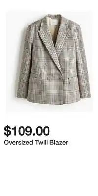 H&M Oversized Twill Blazer offer