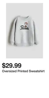 H&M Oversized Printed Sweatshirt offer