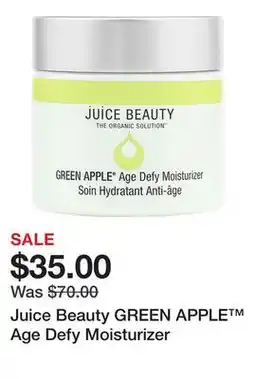 Sephora Juice Beauty GREEN APPLE Age Defy Moisturizer offer