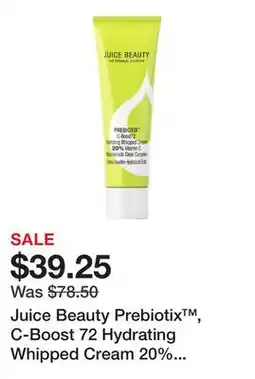 Sephora Juice Beauty Prebiotix , C-Boost 72 Hydrating Whipped Cream 20% Vitamin C Niacinamide Complex offer