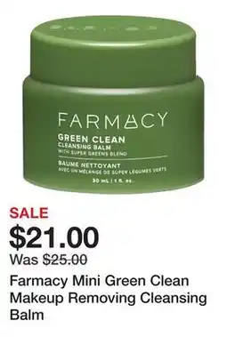 Sephora Farmacy Mini Green Clean Makeup Removing Cleansing Balm offer