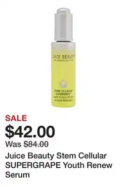 Sephora Juice Beauty Stem Cellular SUPERGRAPE Youth Renew Serum offer