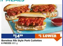 M & M Food Market Boneless Rib Style Pork Cutlettes offer