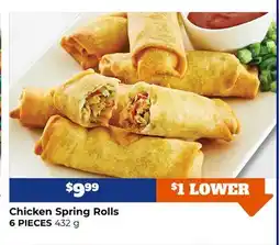 M & M Food Market Chicken Spring Rolls 6 PIECES 432 g offer