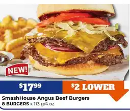 M & M Food Market SmashHouse Angus Beef Burgers 8 BURGERS x 113 g/4 oz offer
