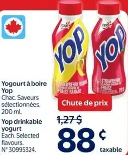 Walmart Yop drinkable yogurt offer