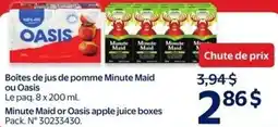 Walmart Minute Maid or Oasis apple juice boxes offer